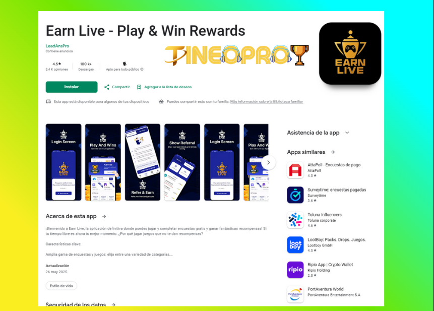 Las 3 mejores apps para dinero en PayPal y criptomonedas: ProFina y Earn Live (Play Store) 7 image 26